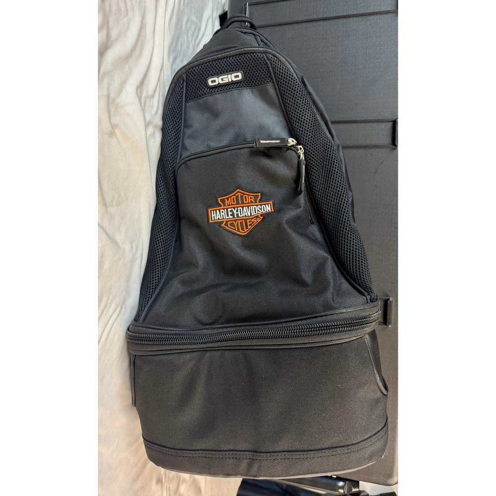 Harley-Davidson OGIO Black Sling Backpack Insulated Cooler Bag Bar & Shield Logo